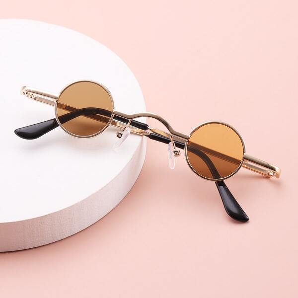 

Kids Round Frame Sunglasses, Brown