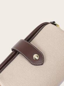 2025 New Fashion Women Handbag, High-End Vintage Blue Patchwork Zipper Crossbody Bag, Casual Clip Shoulder Bag