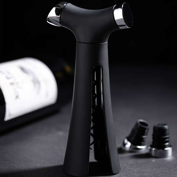 

1pc Multifunction Wine Opener, Black