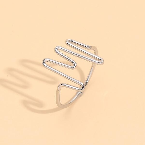 

Heartbeat Design Ring, Silver