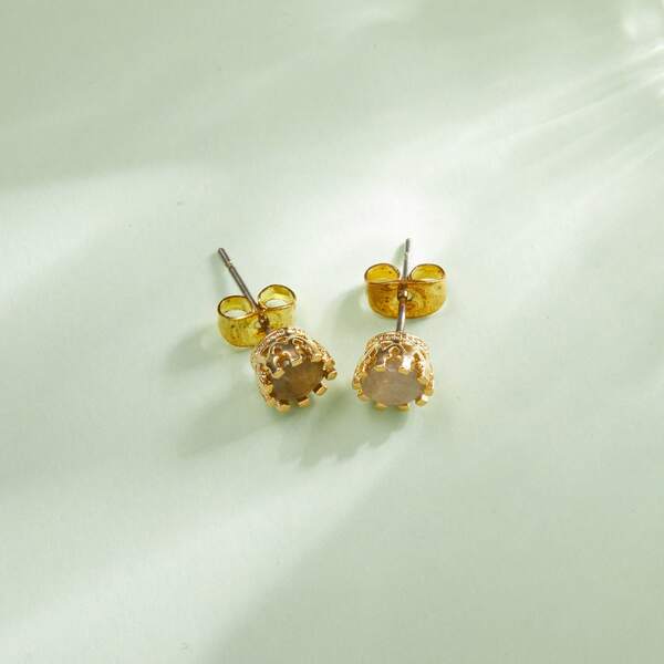 

Round Stud Earrings, Multicolor