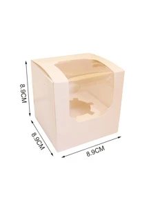 10pcs Plain Cake Box - White - View 4