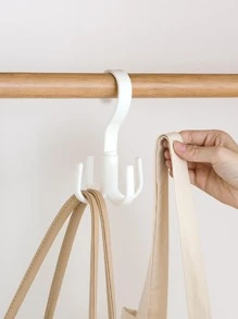1入組背心衣架耐用塑料衣架旋轉腰帶掛鉤設計用於懸掛背心領帶腰帶包 - 白色 - 查看 3