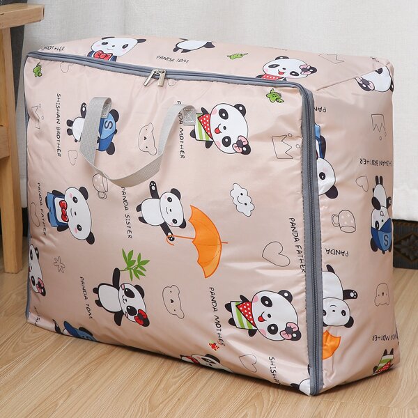 

Cartoon Panda Print Clothes Storage Bag, Multicolor