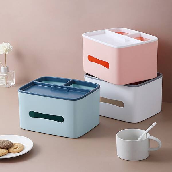 

1pc Multifunction Random Color Tissue Storage Box, Multicolor