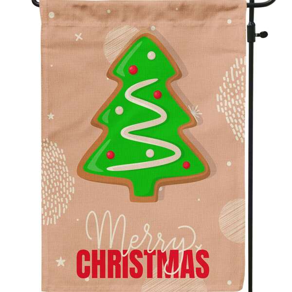 

Christmas Tree Print Garden Flag, Multicolor