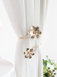 1pc Flower Curtain Tieback - Gold - View 3