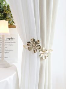 1pc Flower Curtain Tieback - Gold - View 5