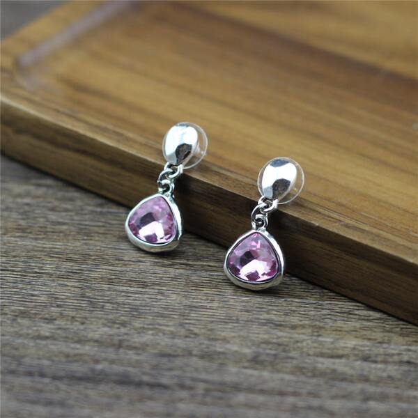 

Rhinestone Decor Geometric Drop Earrings, Multicolor