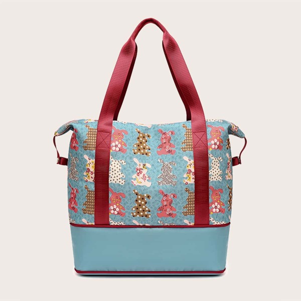 

Cartoon Graphic Panel Design Duffel Bag, Multicolor