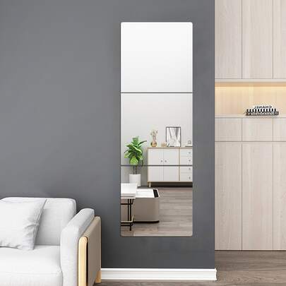 3pcs Square Mirror Wall Sticker
