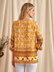 EMERY ROSE 滿版印花上衣 - 彩色 - 查看 2