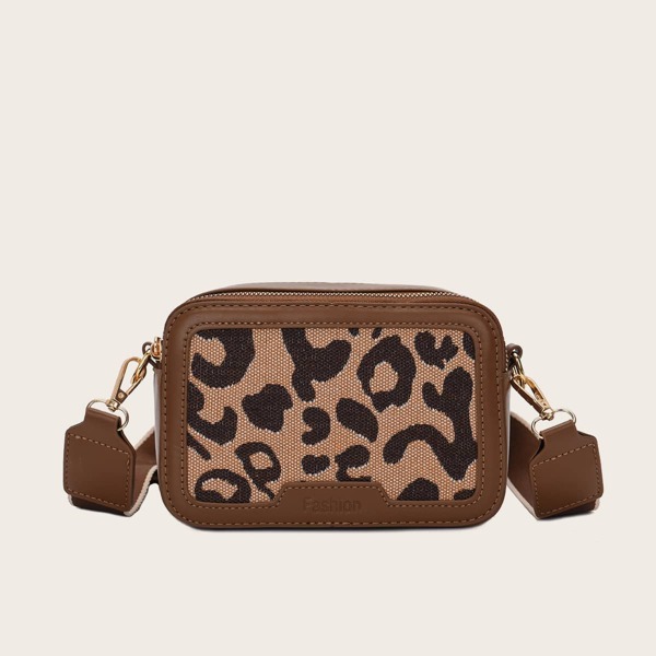 

Leopard Pattern Square Bag, Multicolor