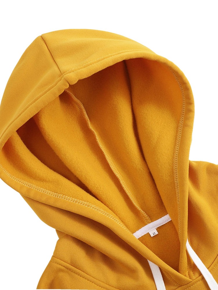 Manfinity Hypemode Men Slogan Graphic Kangaroo Pocket Drawstring Thermal Hoodie & Sweatpants - Multicolor - View 6