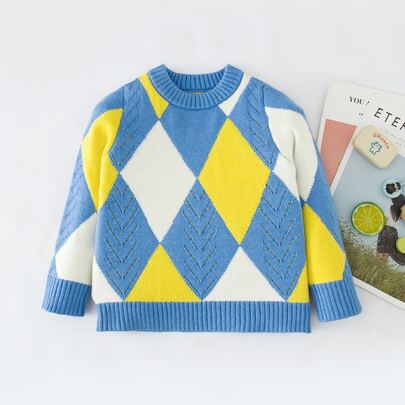 Toddler Boys Argyle Pattern Jumper