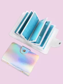 美甲印花板袋激光魔法银色用于美甲印花板包装、美甲用品、美甲工具、美甲工具、返校、指甲、按压指甲的美甲工具