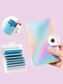 美甲印花板袋激光魔法银色用于美甲印花板包装、美甲用品、美甲工具、美甲工具、返校、指甲、按压指甲的美甲工具