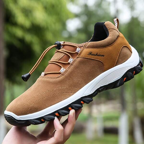

Men Letter Graphic Low Top Sneakers, Brown