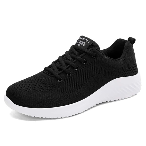 

Men Minimalist Lace Up Front Running Shoes, Black