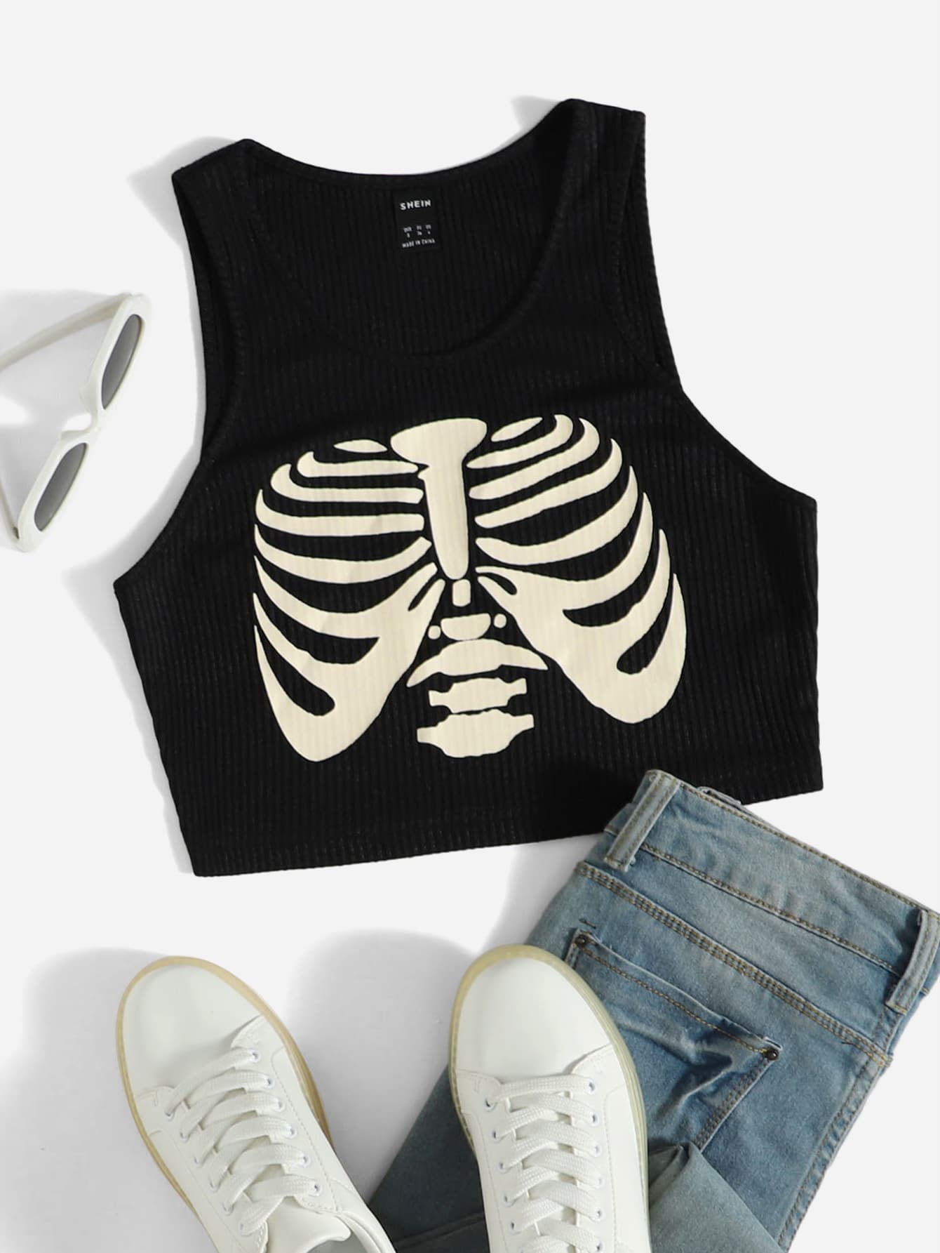 Muchica Áo hai dây Đồ họa Giải trí - màu đen - Xem 1