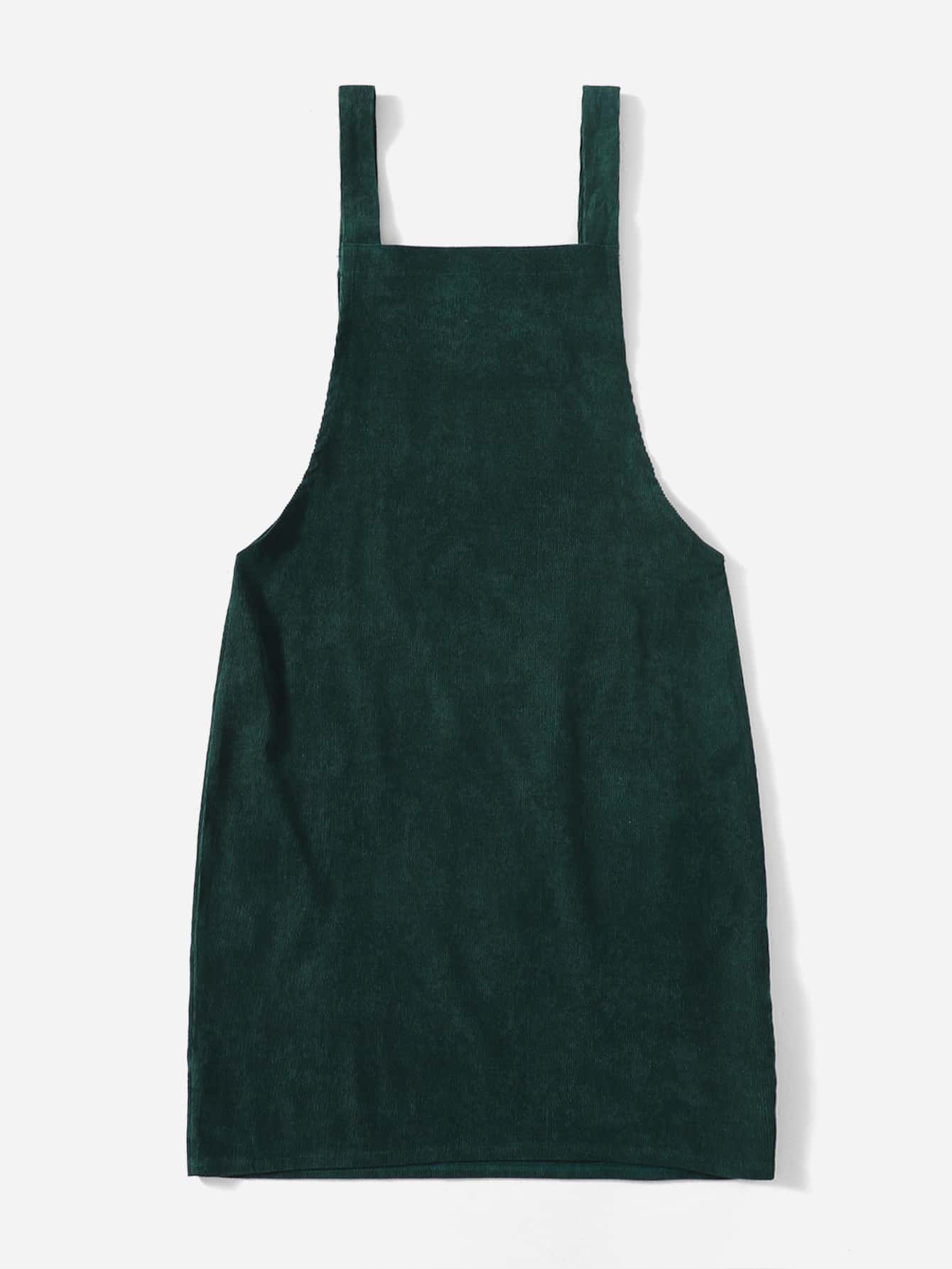 slim fit dress slacks The Pinafore Dress in Carriage Green main image 1