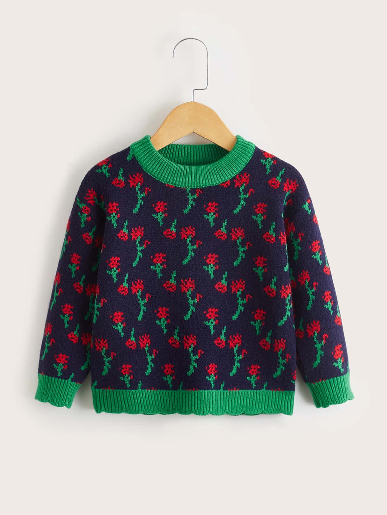 Áo len cho bé gái Sò điệp Hoa Giải trí - Nhiều màu - Xem 1