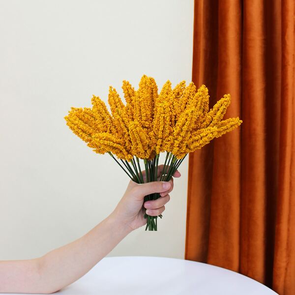 

6pcs Artificial Plants, Yellow