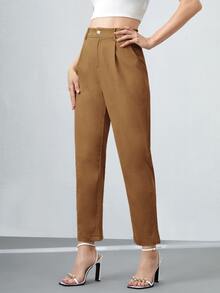 BizChic Women Suit Pants màu trơn - Màu Khaki - Xem 5