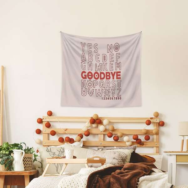 

Slogan Graphic Tapestry, Multicolor