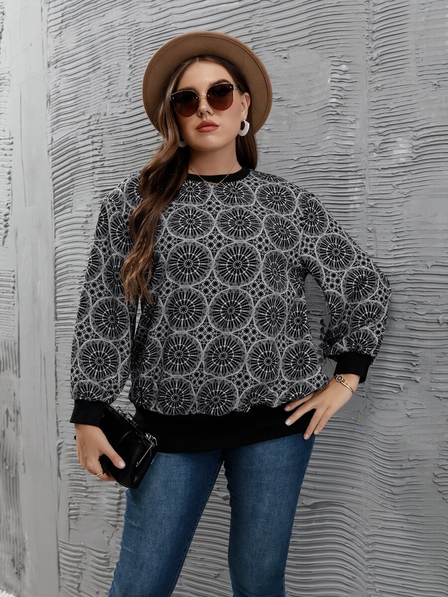 Sudadera con estampado de mándala - Multicolor - Ver 1