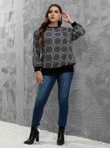 Sudadera con estampado de mándala - Multicolor - Ver 3