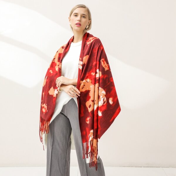 

Tie Dye Print Scarf, Multicolor