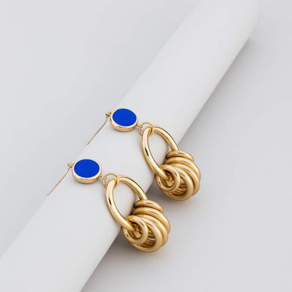 

Geometric Drop Earrings, Multicolor