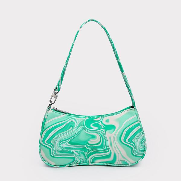 

Water Ripple Pattern Baguette Bag, Multicolor