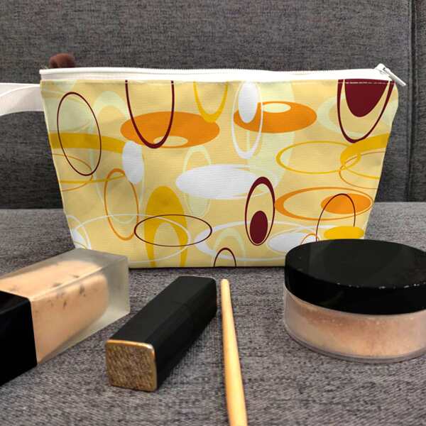 

Color Block Zipper Makeup Bag, Multicolor