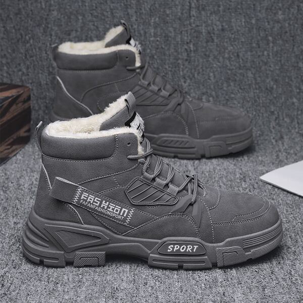 

Men Letter Graphic Lace Up Front Sneakers, Grey