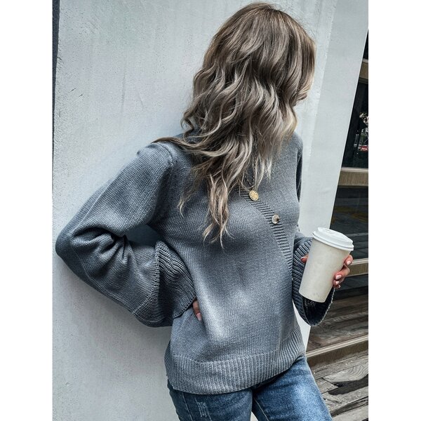 

Свитер с пуговицами, Серый