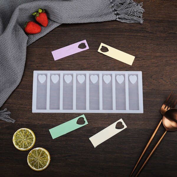 

1pc Rectangle Chocolate Mold, White
