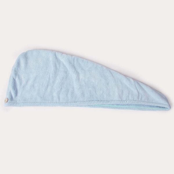 

BASIC LIVING Quick Dry Microfiber Hair Turban Towel Coral Fleece, Blue