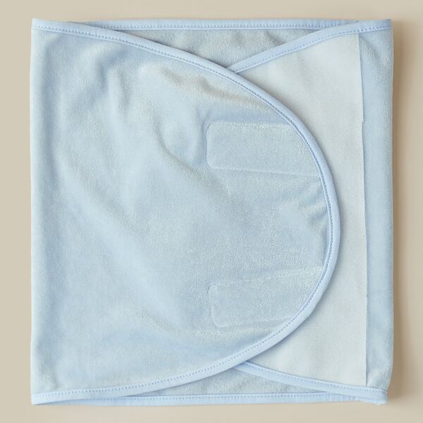 

1pc Plain Baby Receiving Blanket Strapping Accessory, Baby blue