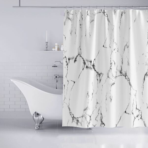 

Marble Pattern Shower Curtain, Multicolor