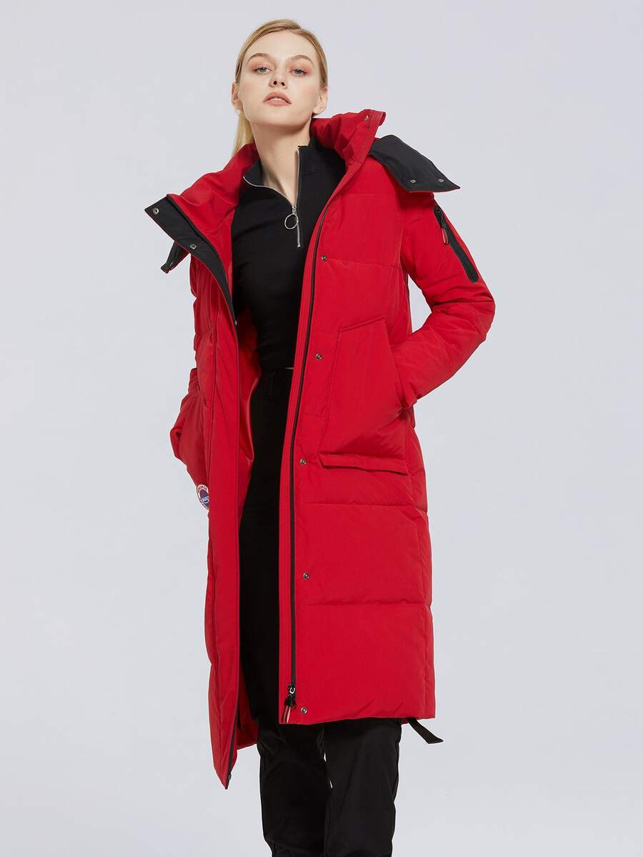 MIEGOFCE Zip Up Puffer Hooded Padded Coat - Red - View 1
