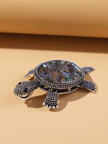 1 件新款时尚复古珐琅乌龟胸针，创意个性化女士服装装饰动物别针 - 彩色 - 查看 9