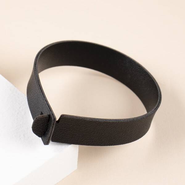 

Solid PU Bracelet, Black