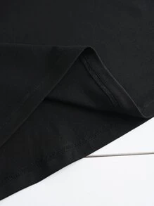 Calvaya 加大字母图案 T 恤，女式夏季上衣