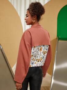 Serenity Floral Print Drop Shoulder 2 In 1 Blouse - Multicolor - View 2