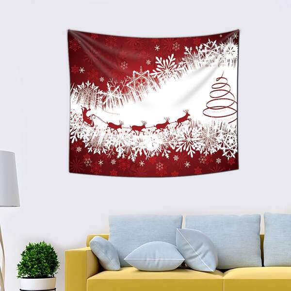 

Christmas Deer Print Tapestry, Multicolor
