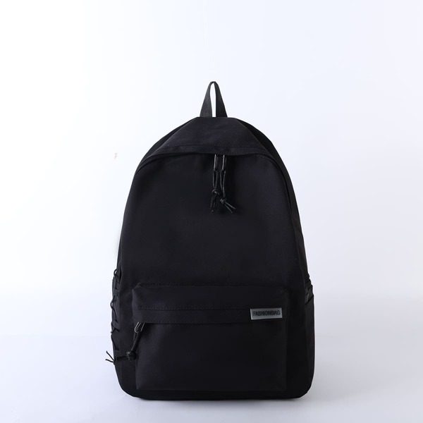 

Minimalist Pocket Front Functional Backpack, Black