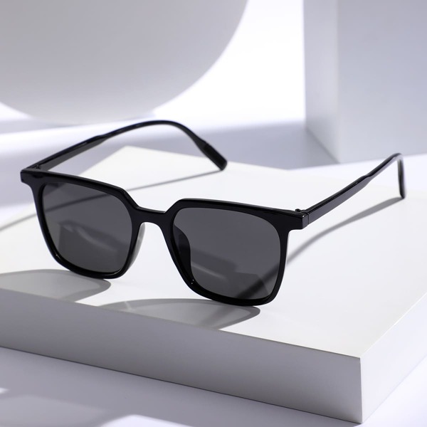 

Men Square Frame Sunglasses, Dark grey