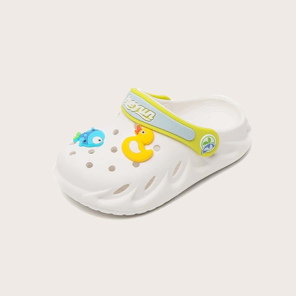 

Girls Cartoon Decor Vent Clogs, White